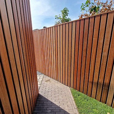 Outbuilding and fence - Turnhout (BE) Garden fences Jatoba 4